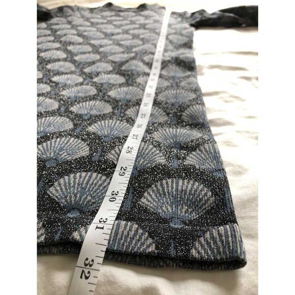 Zara Women's Long Sleeve Open Back Mini Dress L Gray Blue Modern Going Out Party - Picture 5 of 5